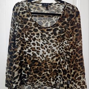 U2B Leopard Print Sheer Blouse